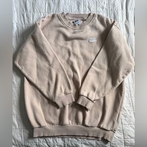 Nike Girls Light Cream Crewneck Sweatshirt